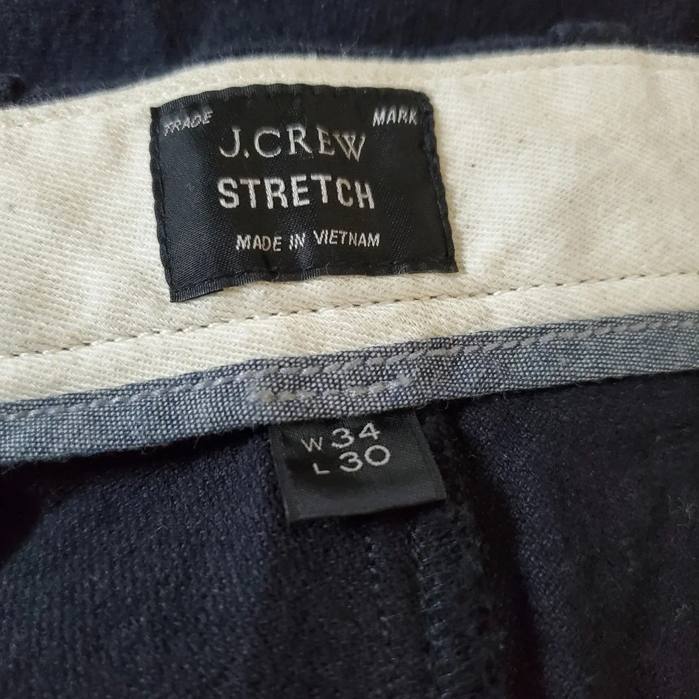 J.‎ Crew Stretch Slim Fit thick Dress Pants Office Wear Casual Size 34x29 black